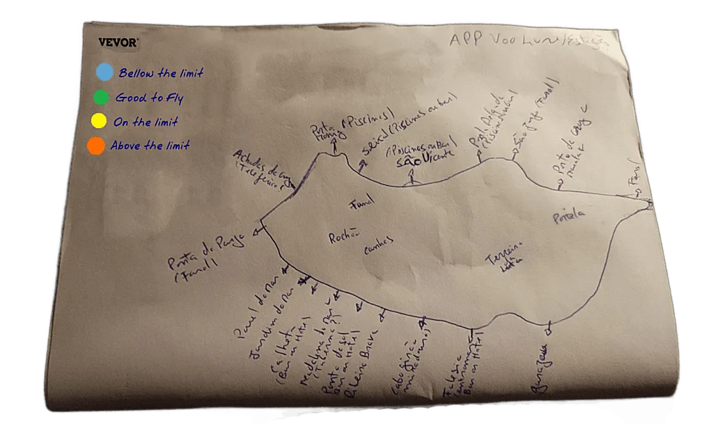 App rascunho voo livre estacoes