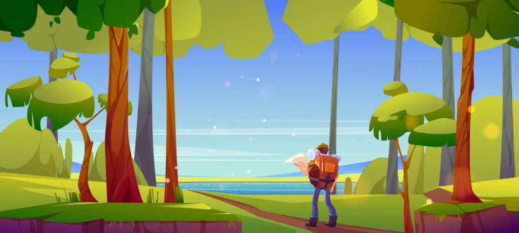 Hiker in nature
