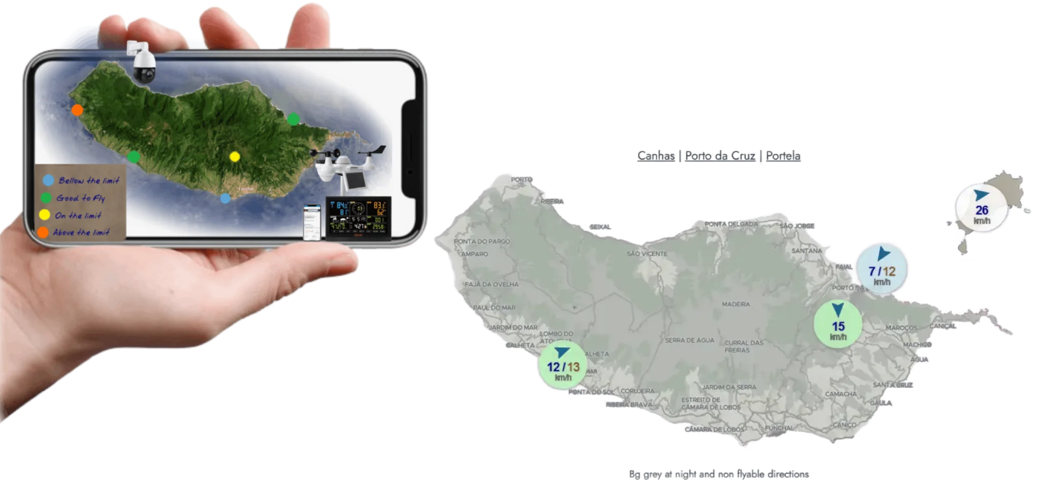 Phone app WESS Free Flight3