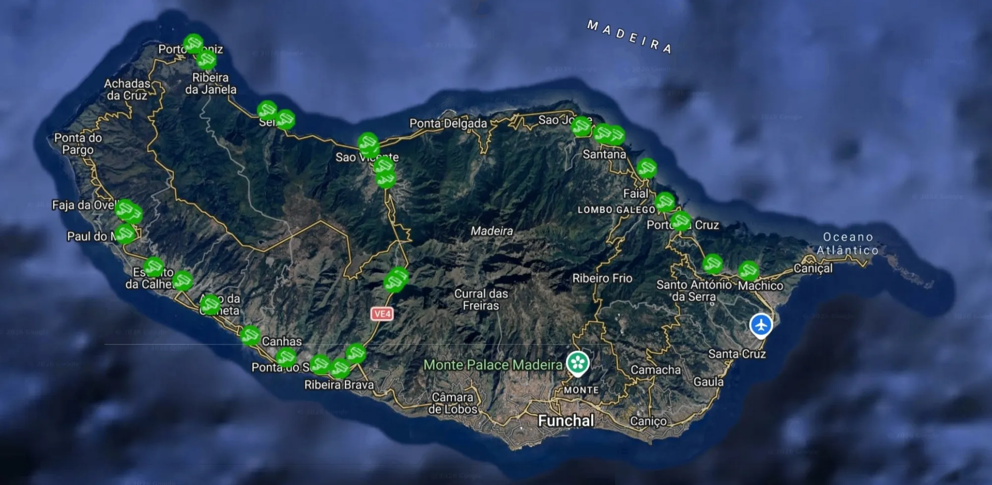 Madeira Roads Map