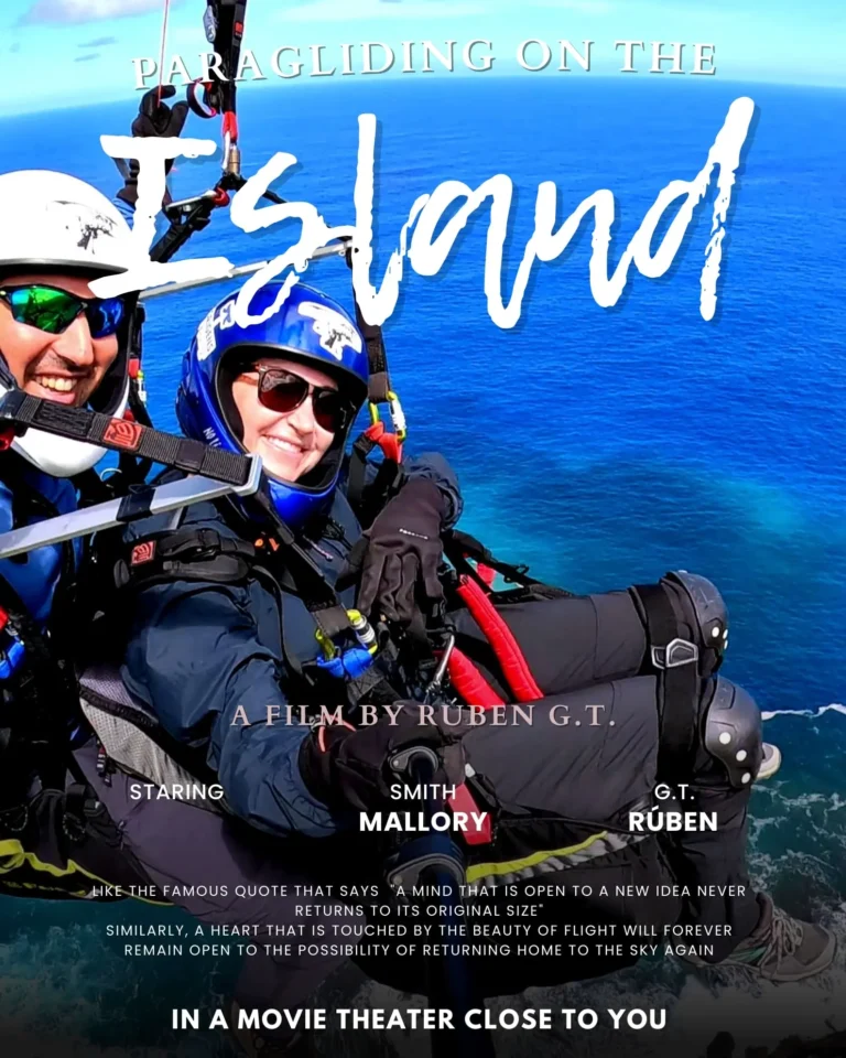 Paragliding on the island