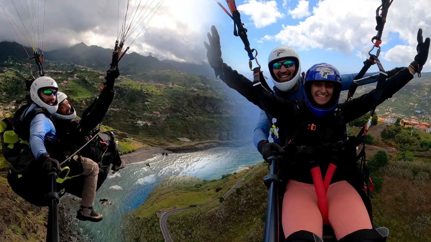 North and South Paragliding Flight