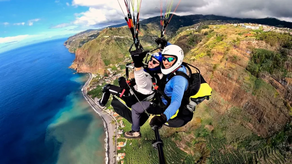 Madalena do Mar Paragliding flight South of Madeira Island