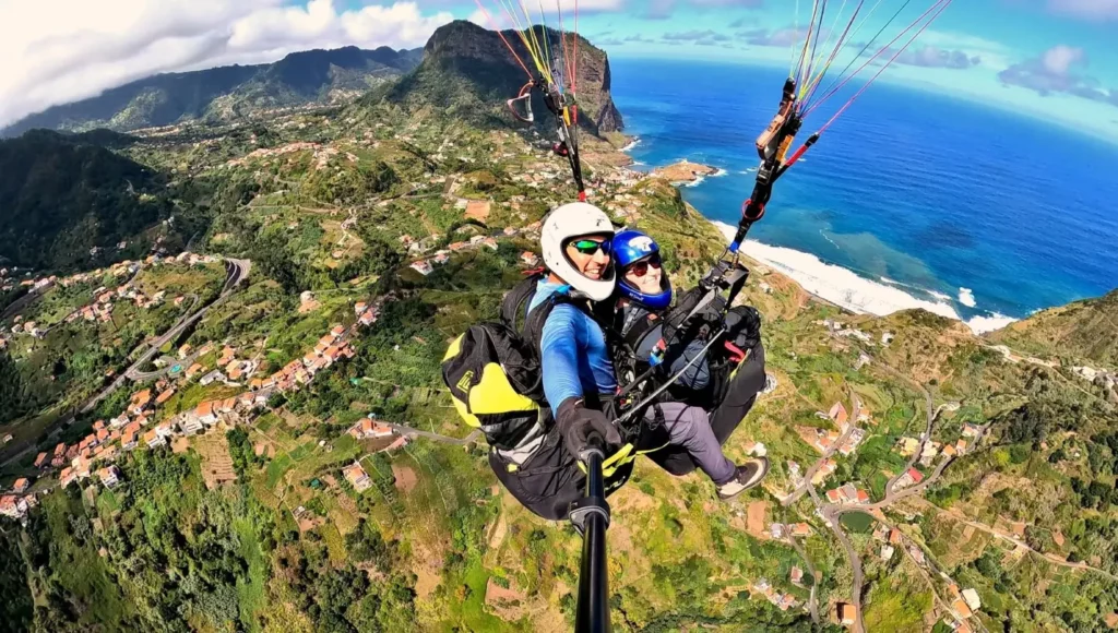 Porto da Cruz Paragliding flight North of Madeira Island