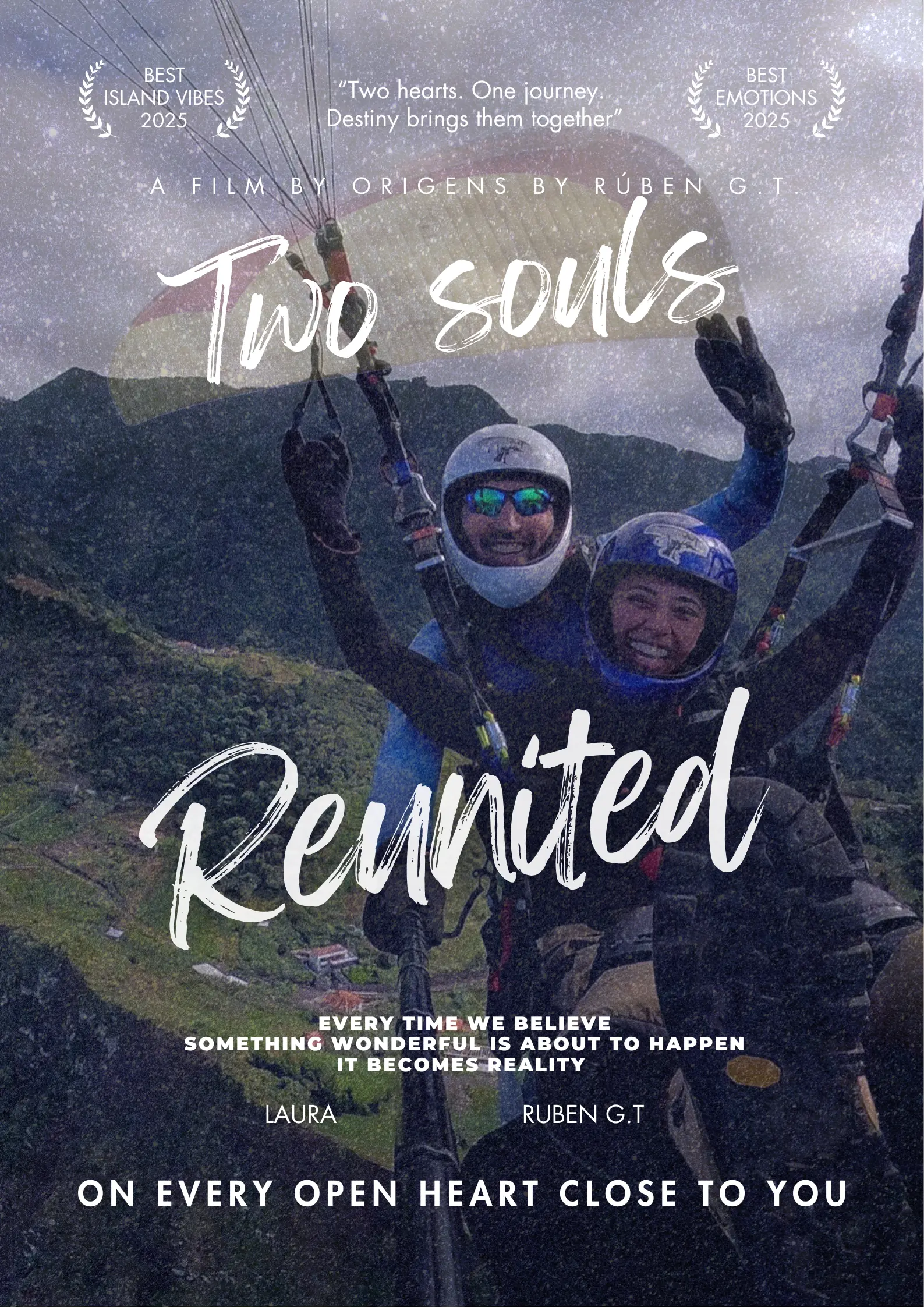 Two souls reunited in flight movie poster laura